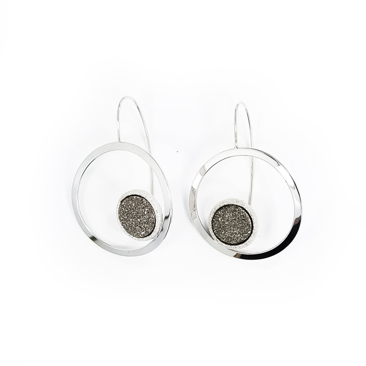 Silver earings with Dursy crystals